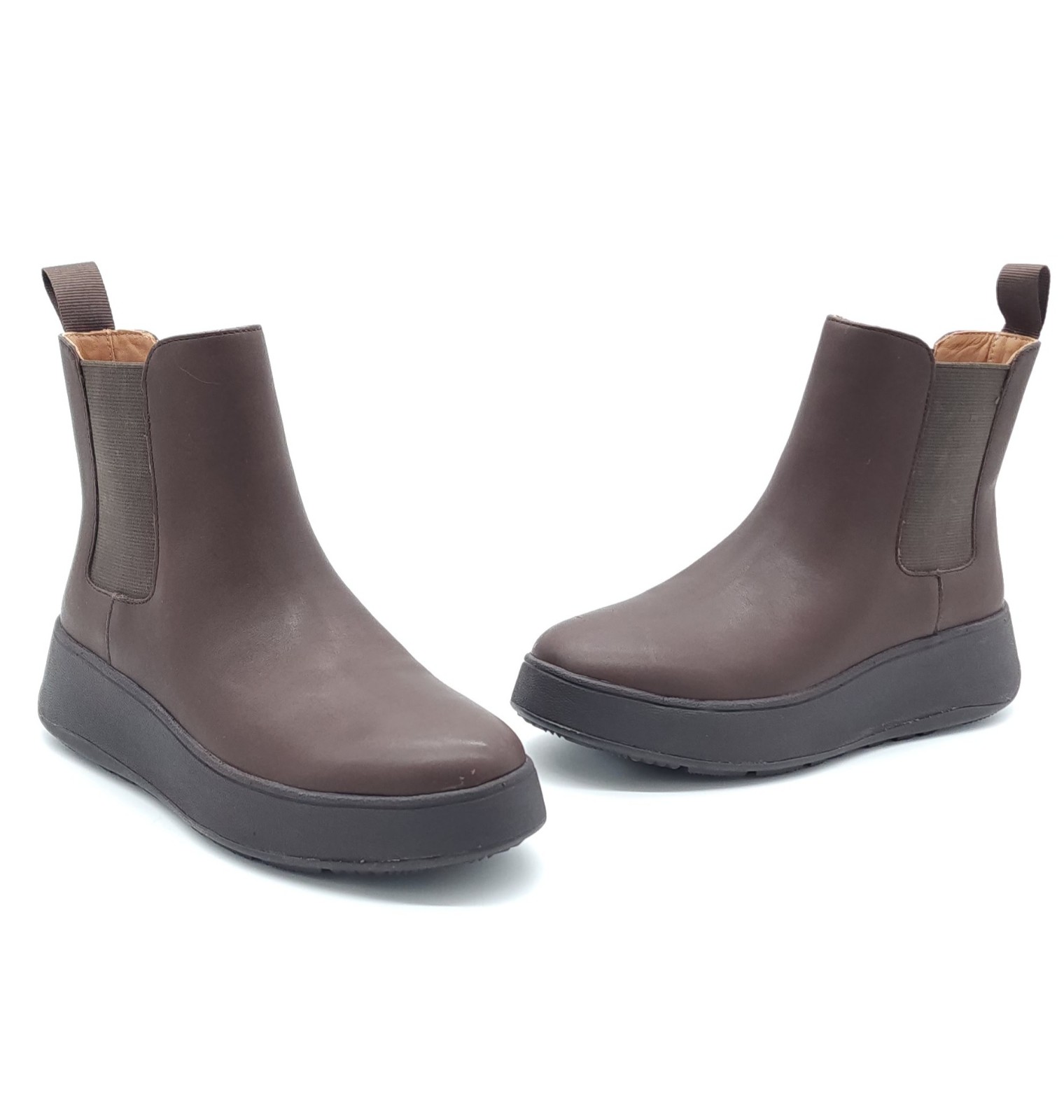 FitFlop Women's F-Mode Chunky Sole Chelsea Boot Chocolate Brown Size 5