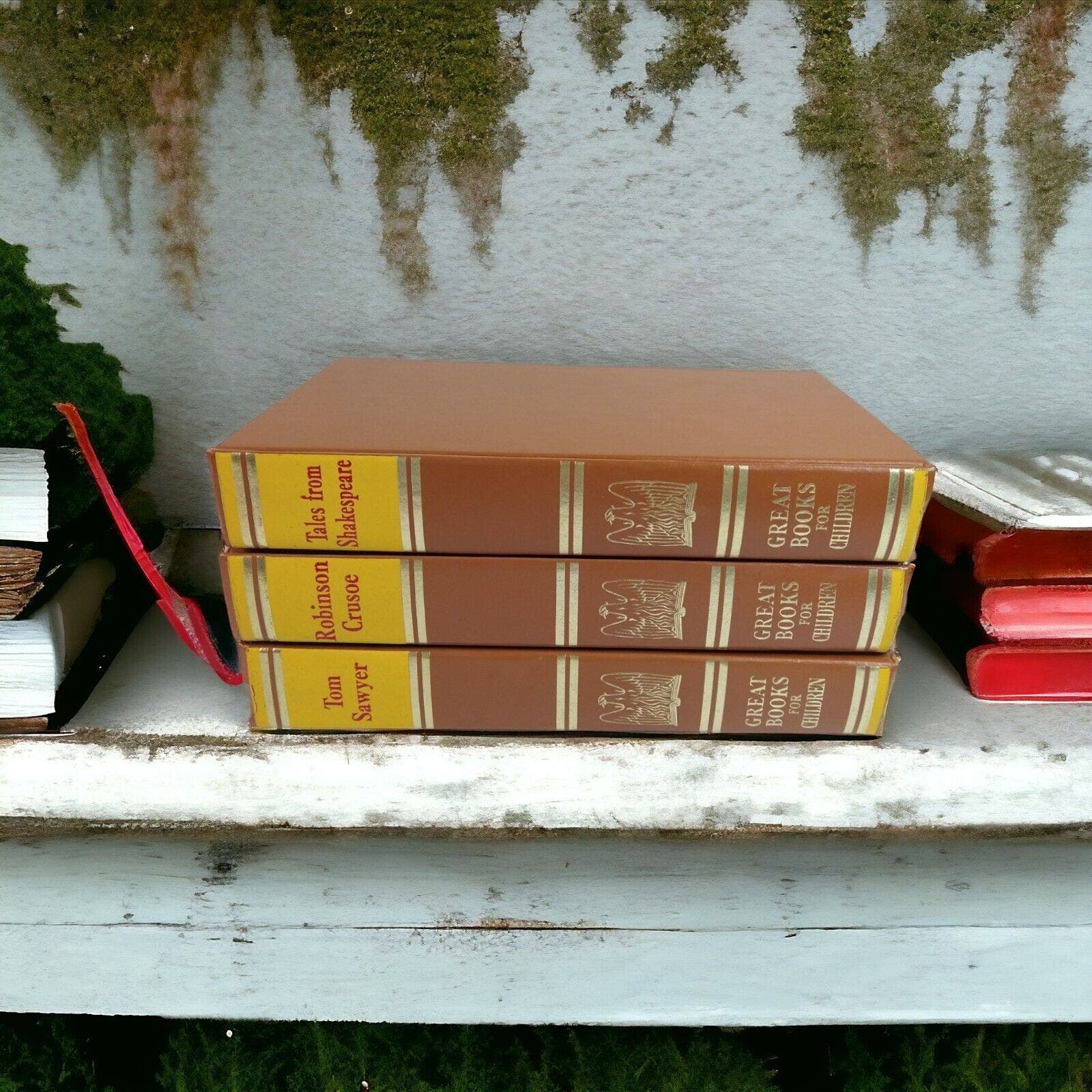 Great Books For Children 3 Vol. Classics Book Set Mint Shakespeare Sawyer Crusoe
