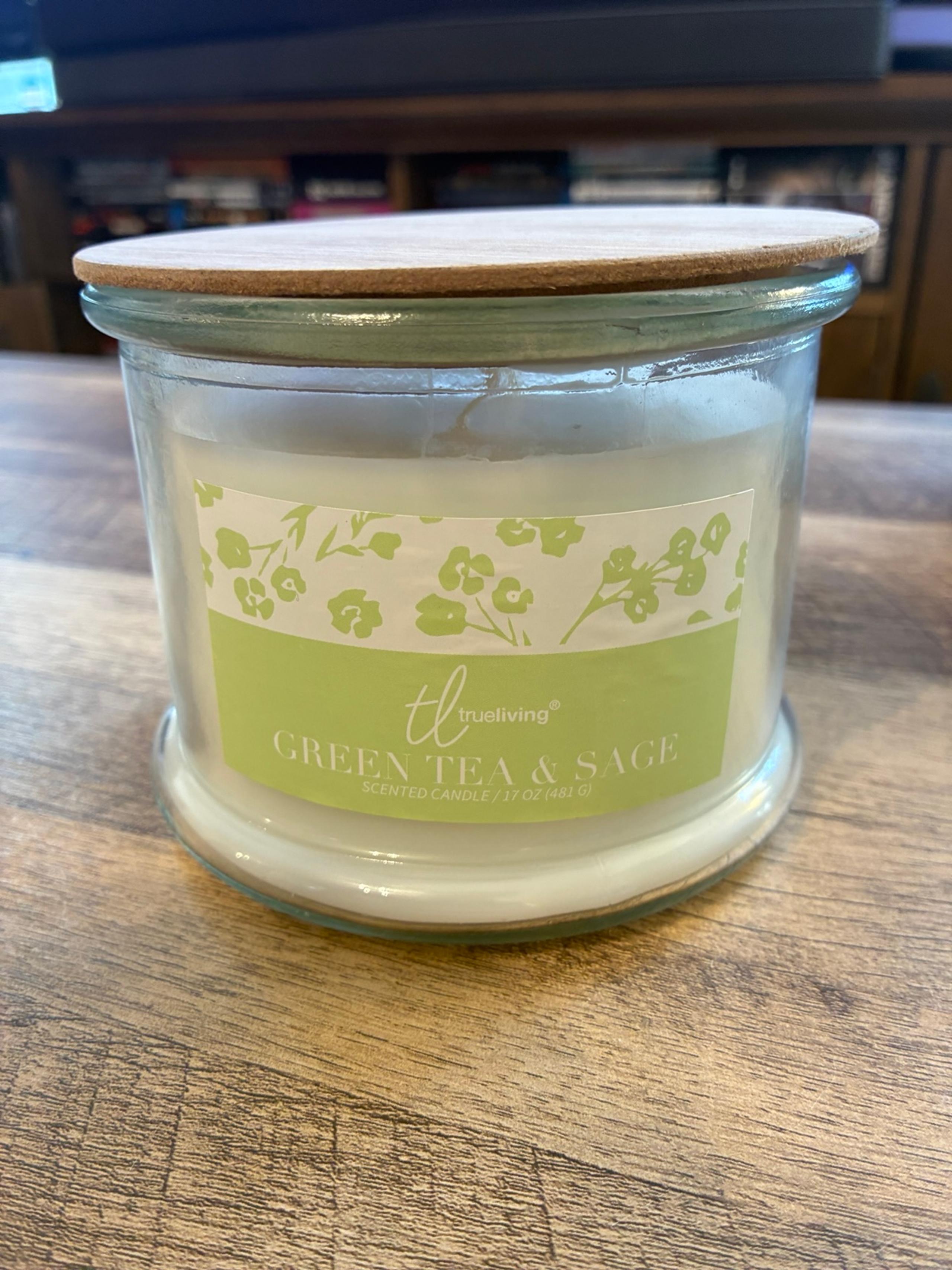 Green Tea And Sage - True Living - Scented Candle (Brand New)