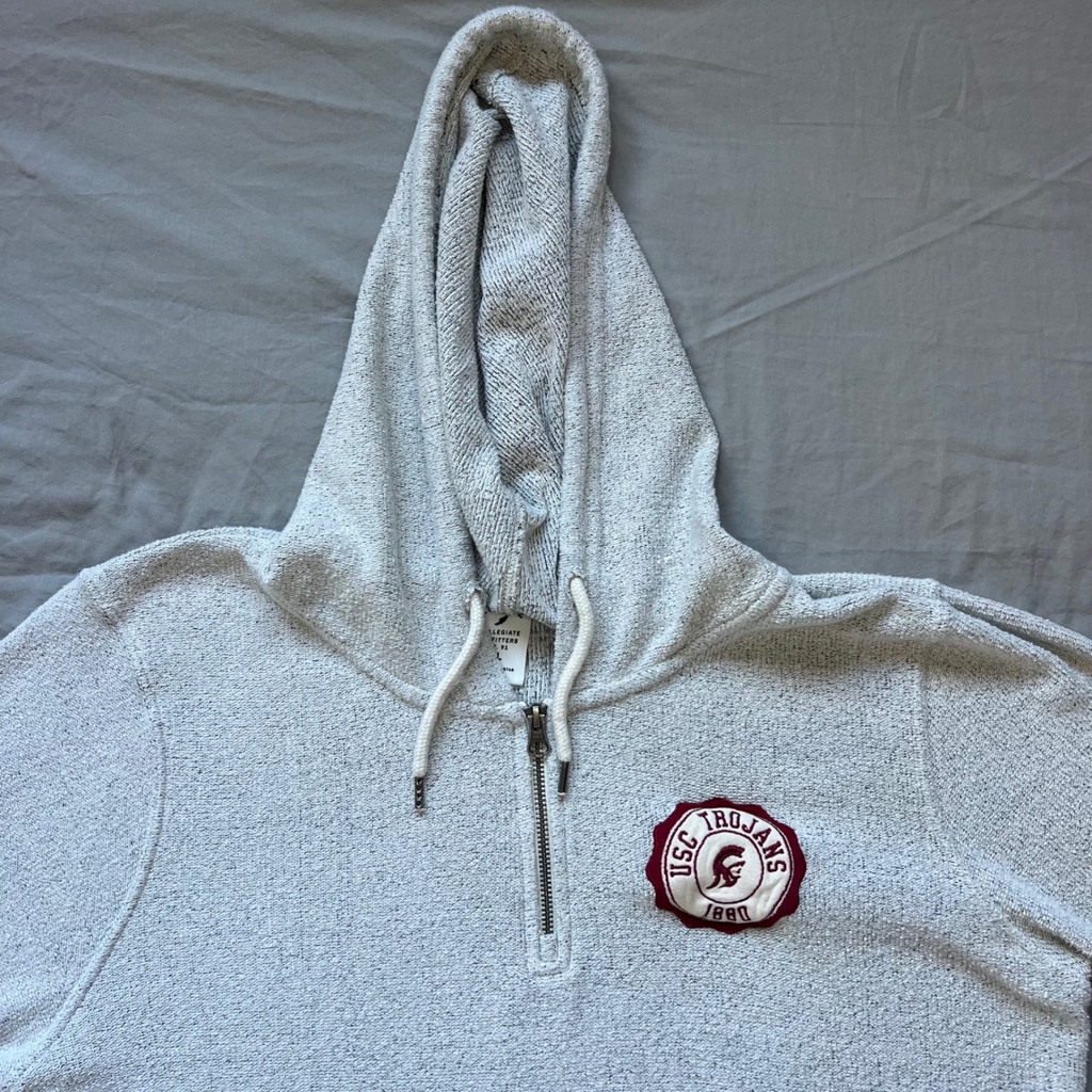 USC Trojans Hoodie Pullover Size XL Heathered Gray League Collegiate Outfitters