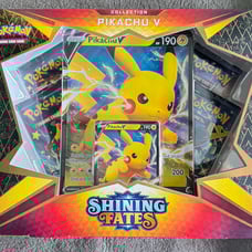 Pokemon Shining Fates Pikachu V Box Set - 4 Booster Packs