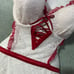 Lightly lined lace Demi apron