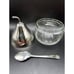 Vintage Pear & Apple Shaped Silver Plated Jam Dish Set