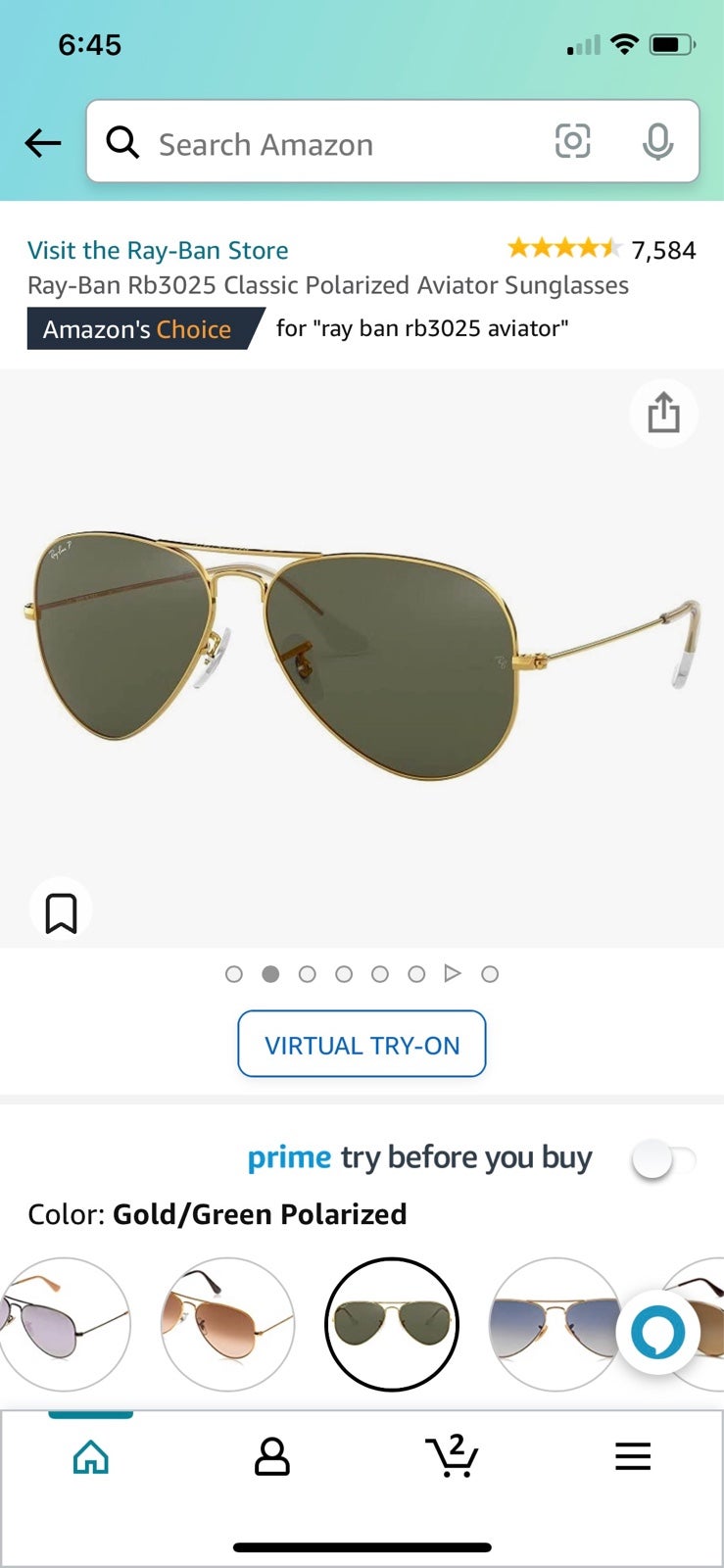 Mens Rayban Aviators
