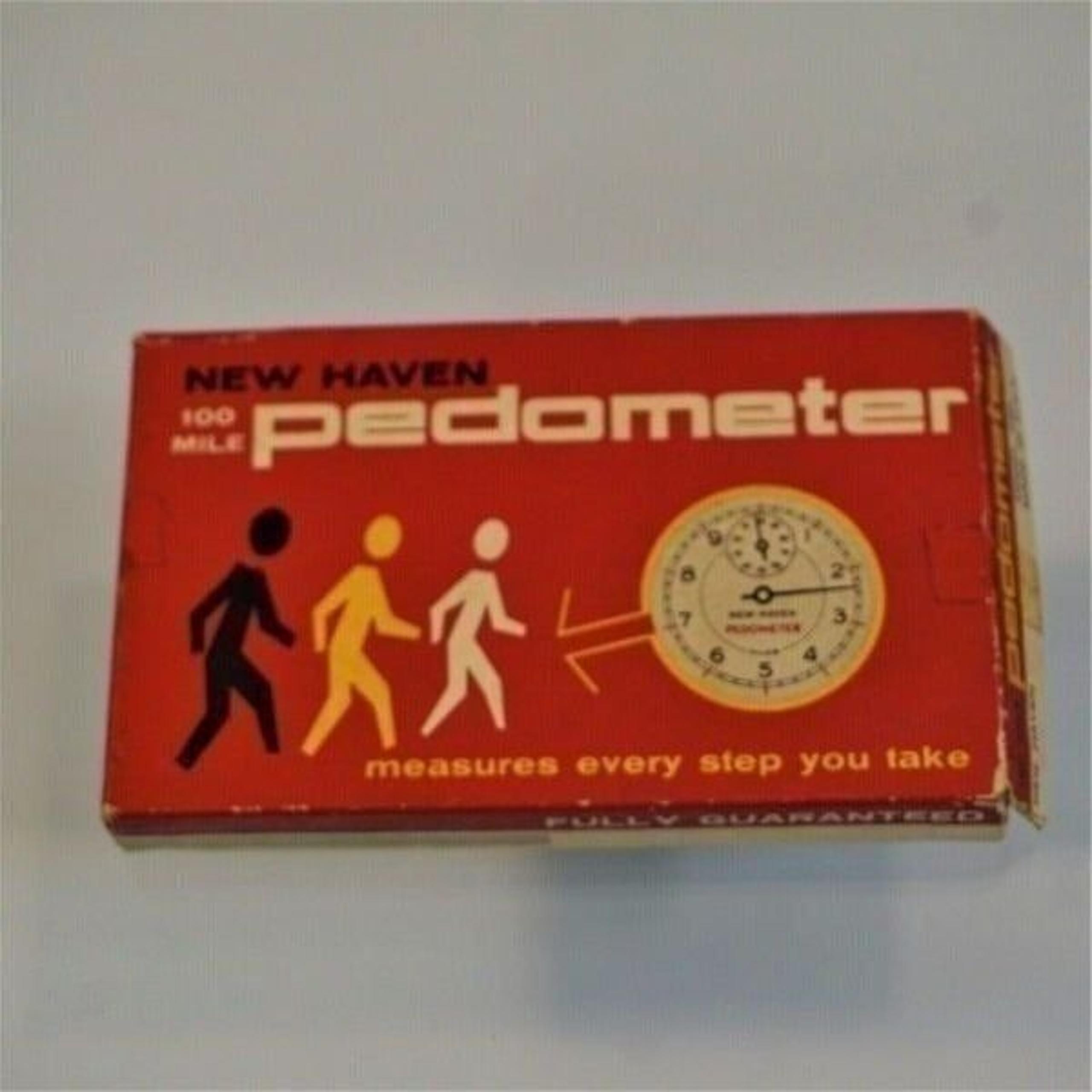 Vintage EMPTY Pedometer Box Plus Manual Model 230 Made In USA Prop Empty Box
