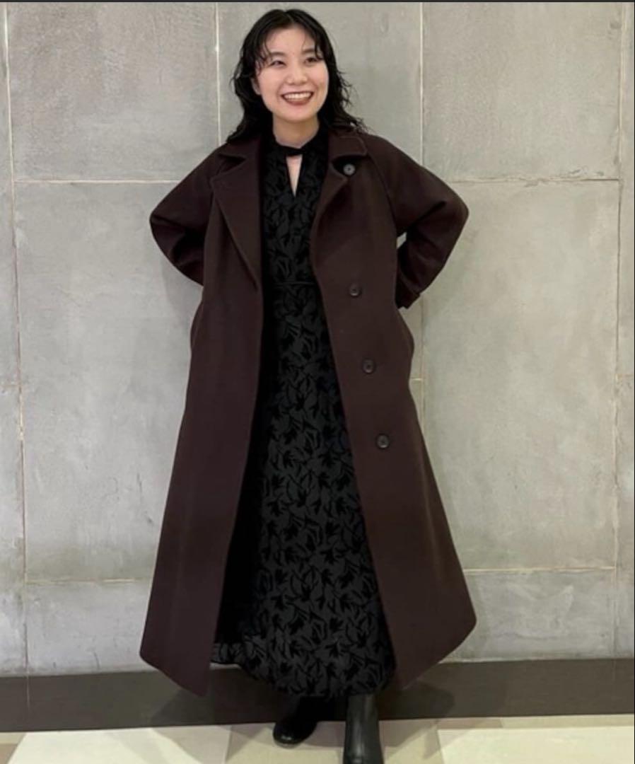 【Excellent Condition】Cashmere / SUPER140 Blend Trench-like Wool Coat