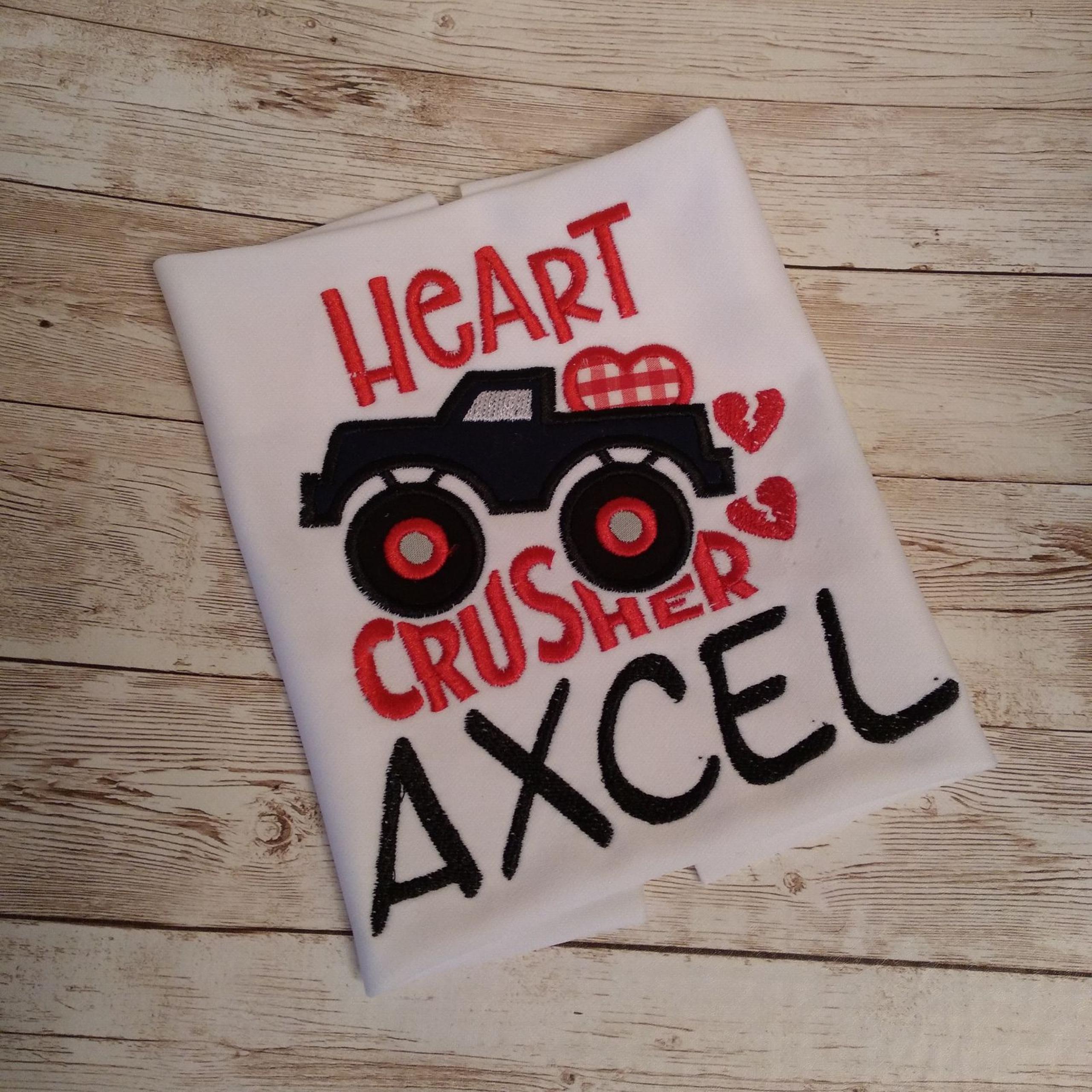 Boys Embroidered Valentines Shirt