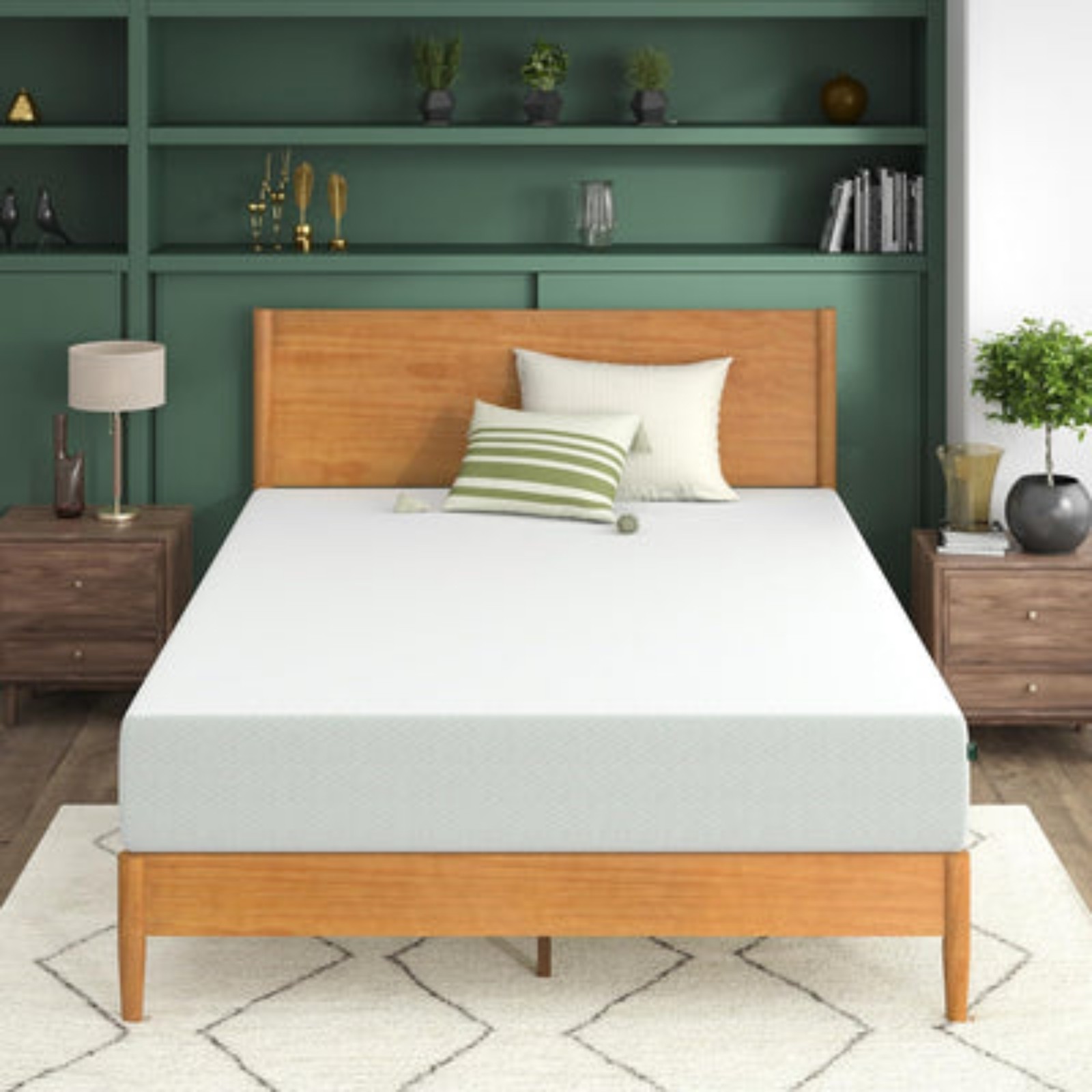 ZINUS 10 Inch Green Tea Memory Foam Mattress King White (Mk132)