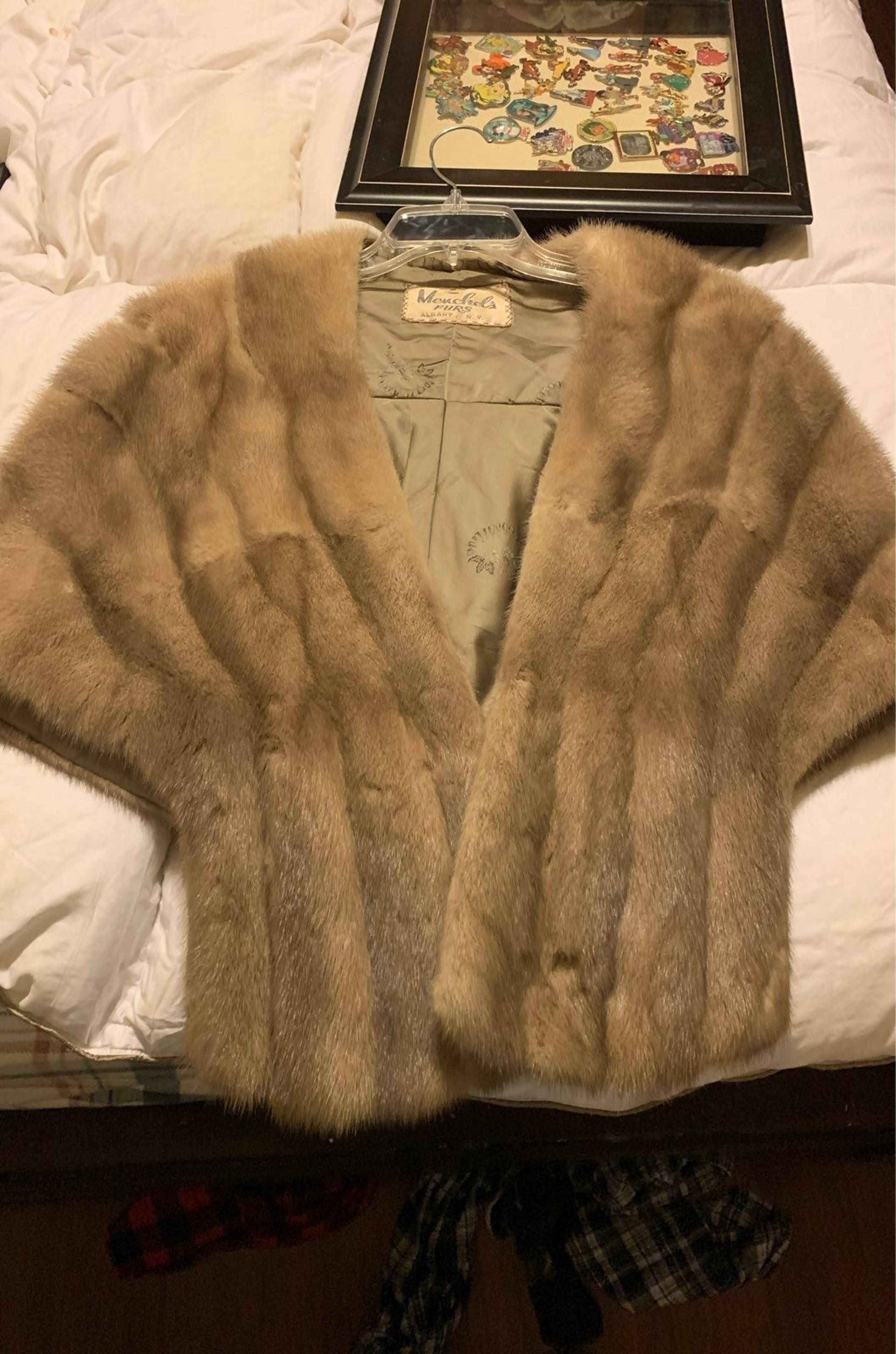 Vintage Retro Mink Stole Wrap