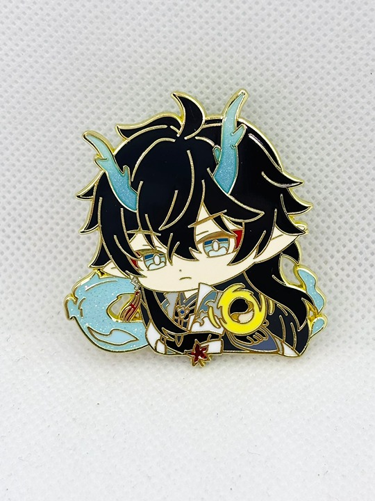 Honkai Star Rail Dan Heng Imbibitor Lunae Enamel Pin HSR DHIL Chibi Hard Enamel