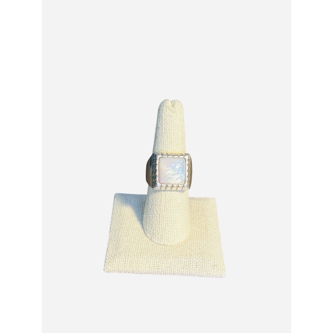 Vintage Sterling Silver Moonstone Oval Cut Stone Ring Size 8 Band