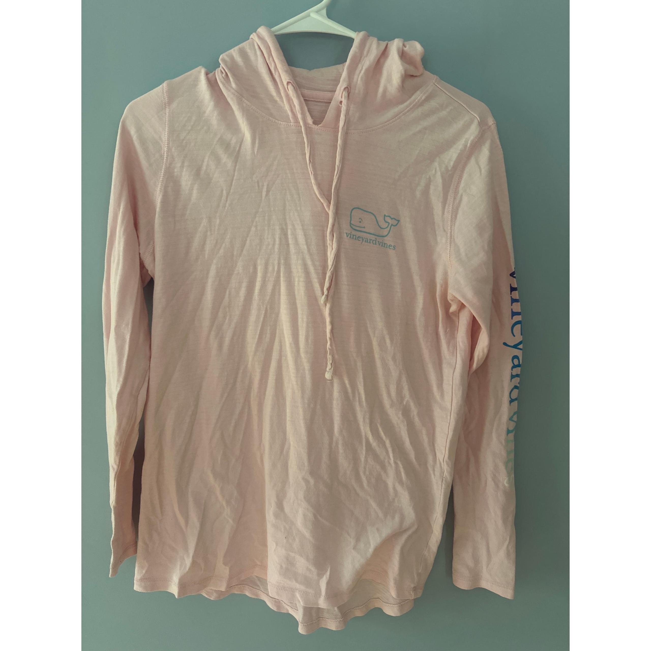 Vineyard Vines Women's Vintage Whale Hoodie long sleeve Cover-Up - Pink XS