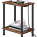Side/End Table with Charging Station, Rustic Brown