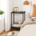 Side/End Table with Charging Station, Rustic Brown
