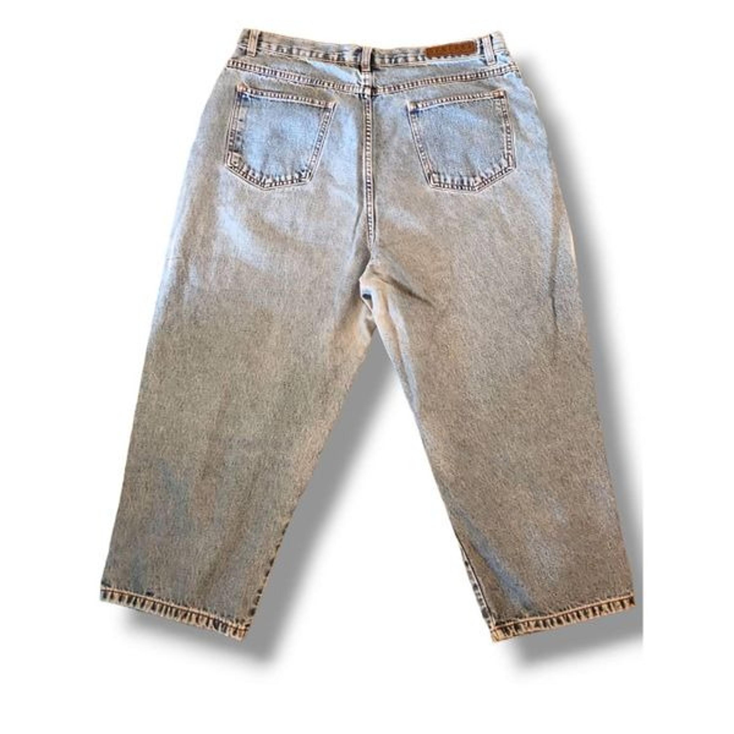 Vintage Generra 100% Cotton Women's Cropped High Waist Mom Jean sz 16 Distressed