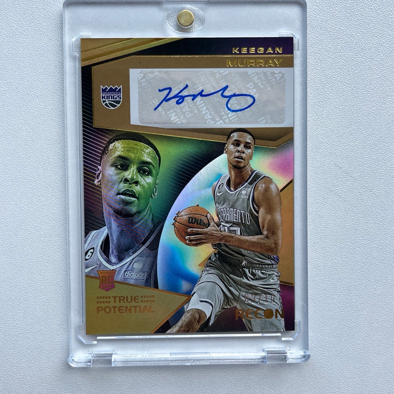 2022-23 Panini Recon Keegan Murray Gold /10 True Potential Rookie RC Auto