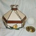 Vintage Tiffany Style Floral Stained Glass Hanging Pendant Swag Light Fixture