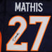 Damarri Mathis Signed Autographed Denver Broncos Blue Jersey Pitt JSA COA