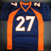 Damarri Mathis Signed Autographed Denver Broncos Blue Jersey Pitt JSA COA