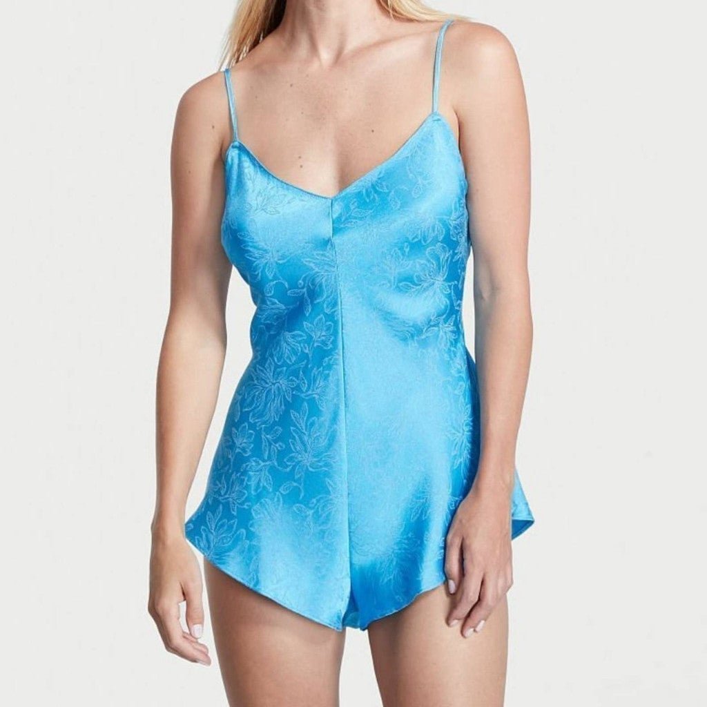 VICTORIA'S SECRET Tie-Back Satin Romper Size M