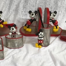 Disney Office Desk Set Red Mickey Mouse
