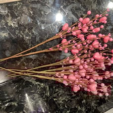 6 Pcs Valentine’s Day Gifts, Artificial Berry Flower Stems with Pink Heart Shape