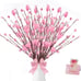 6 Pcs Valentine’s Day Gifts, Artificial Berry Flower Stems with Pink Heart Shape