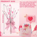 6 Pcs Valentine’s Day Gifts, Artificial Berry Flower Stems with Pink Heart Shape