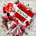 6 Pcs Valentine’s Day Gifts, Artificial Berry Flower Stems with Pink Heart Shape