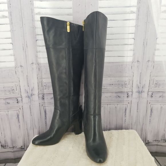 Anne Klein 9 M Boots Leather Black heel