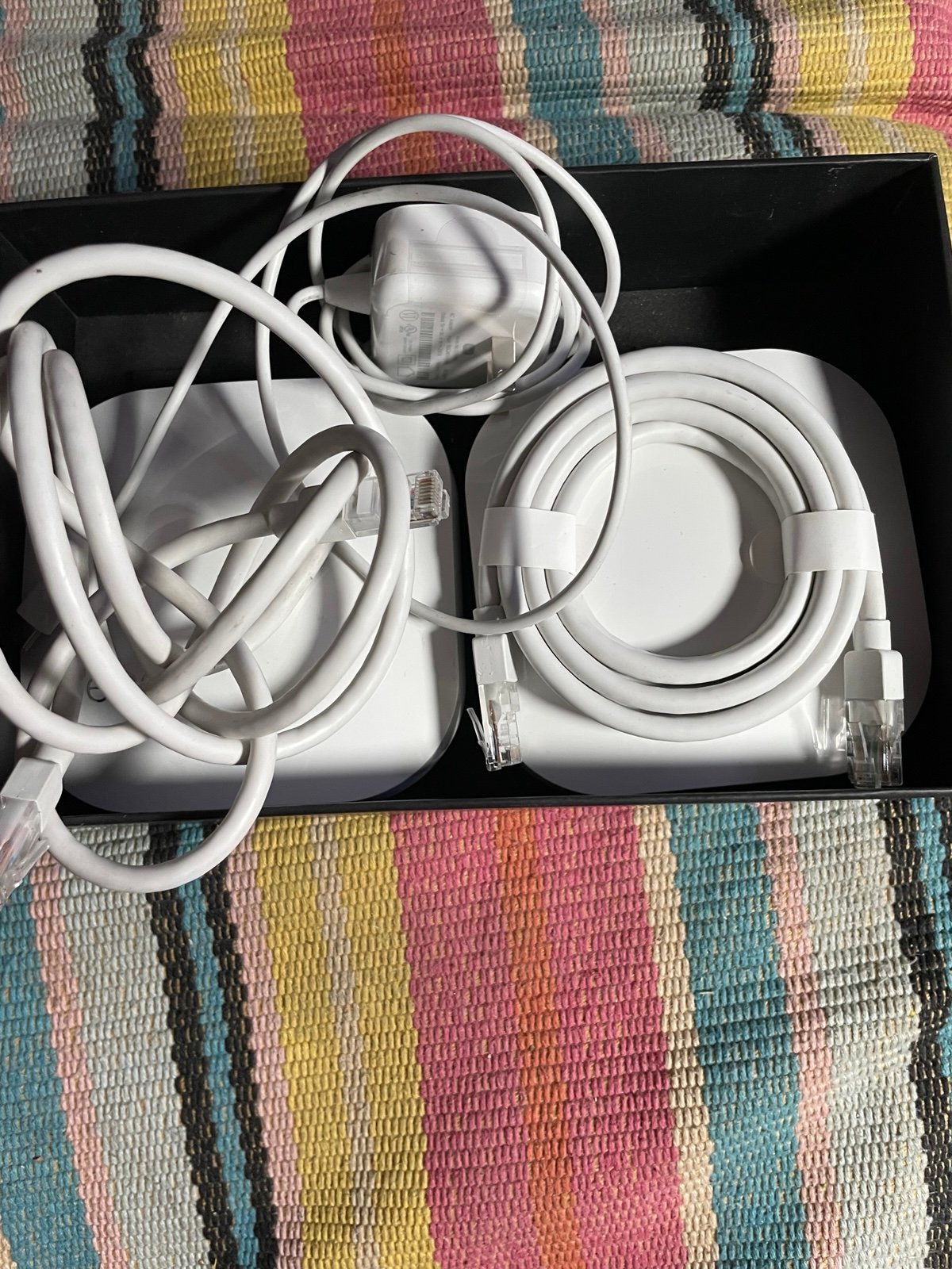 Set of 2 and Eero Pro B010001 2nd Generation AC Tri-Band Mesh Routers - White