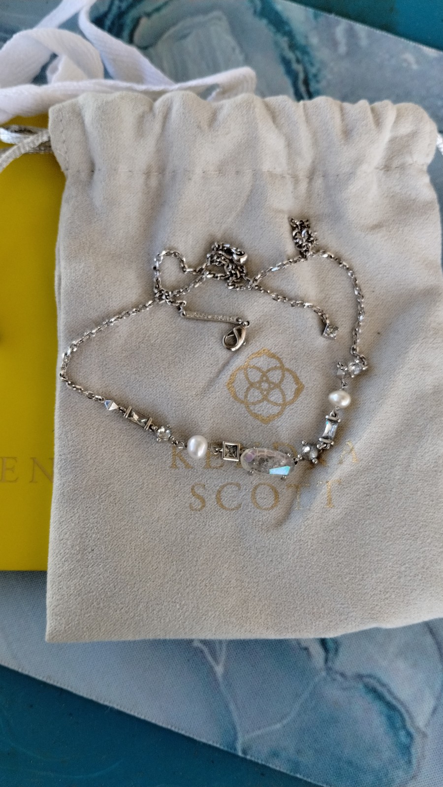 Kendra Scott Quartz Pearl Necklace
