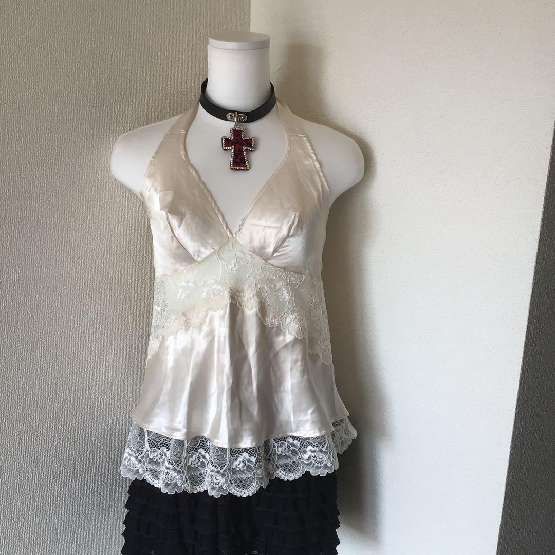 y2k 00s archive grunge lace camisole, Lochie, princess gal style.