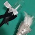 NIB/NWOT Elegant Black and White Wedding Toasting Glasses