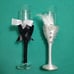 NIB/NWOT Elegant Black and White Wedding Toasting Glasses