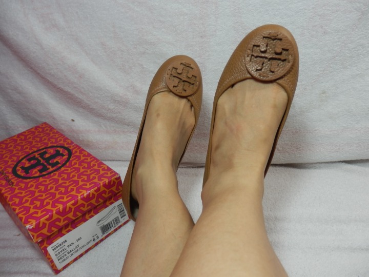 Tory Burch Flat Reva 6.5 M Royal Tan