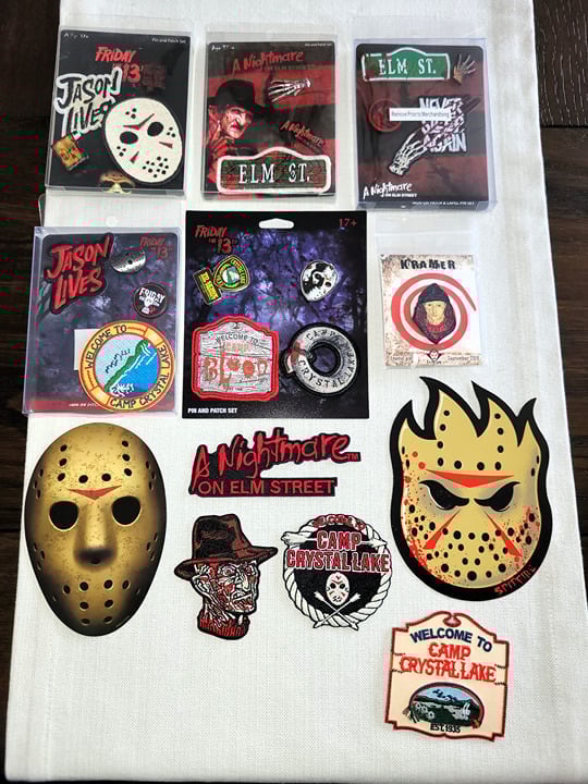 Set of Horror Patches, Stickers & Pins **NEW**