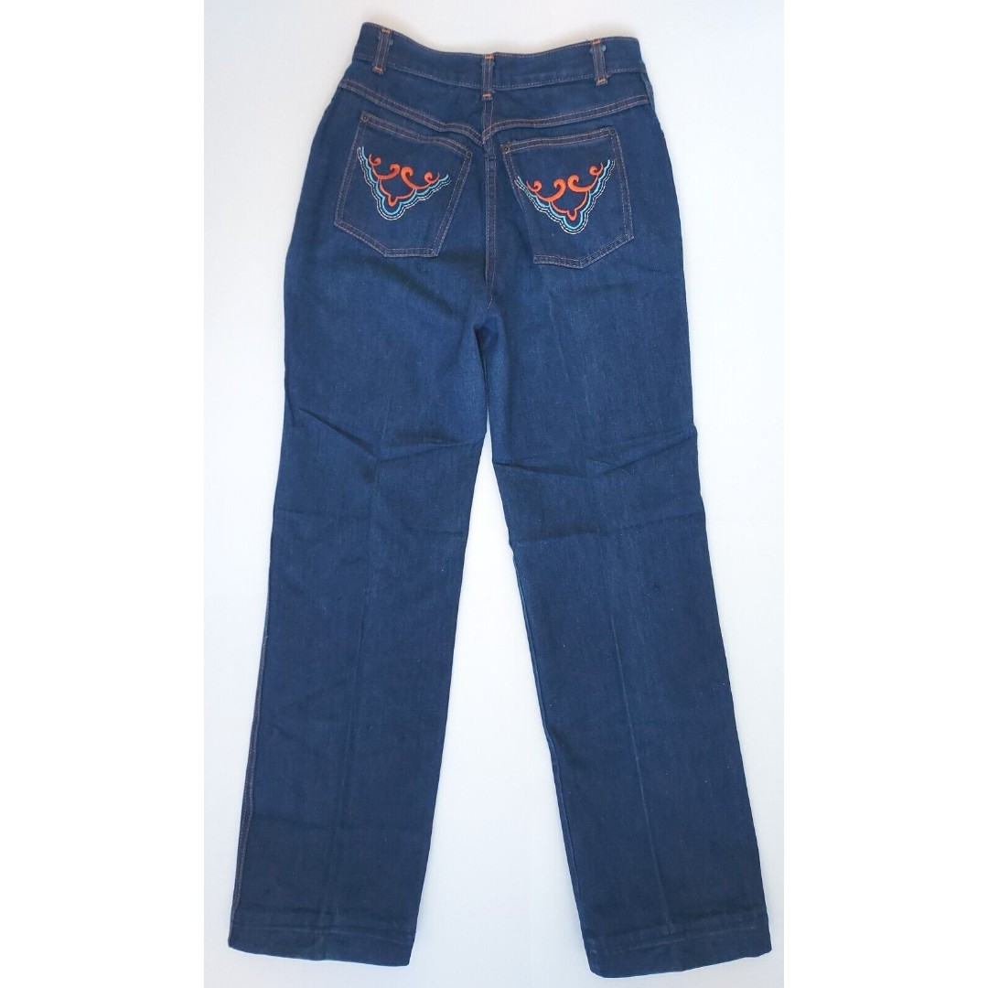 Vintage 1970s Ladies Montgomery Ward Straight High Waist Western Jeans 26 Waist