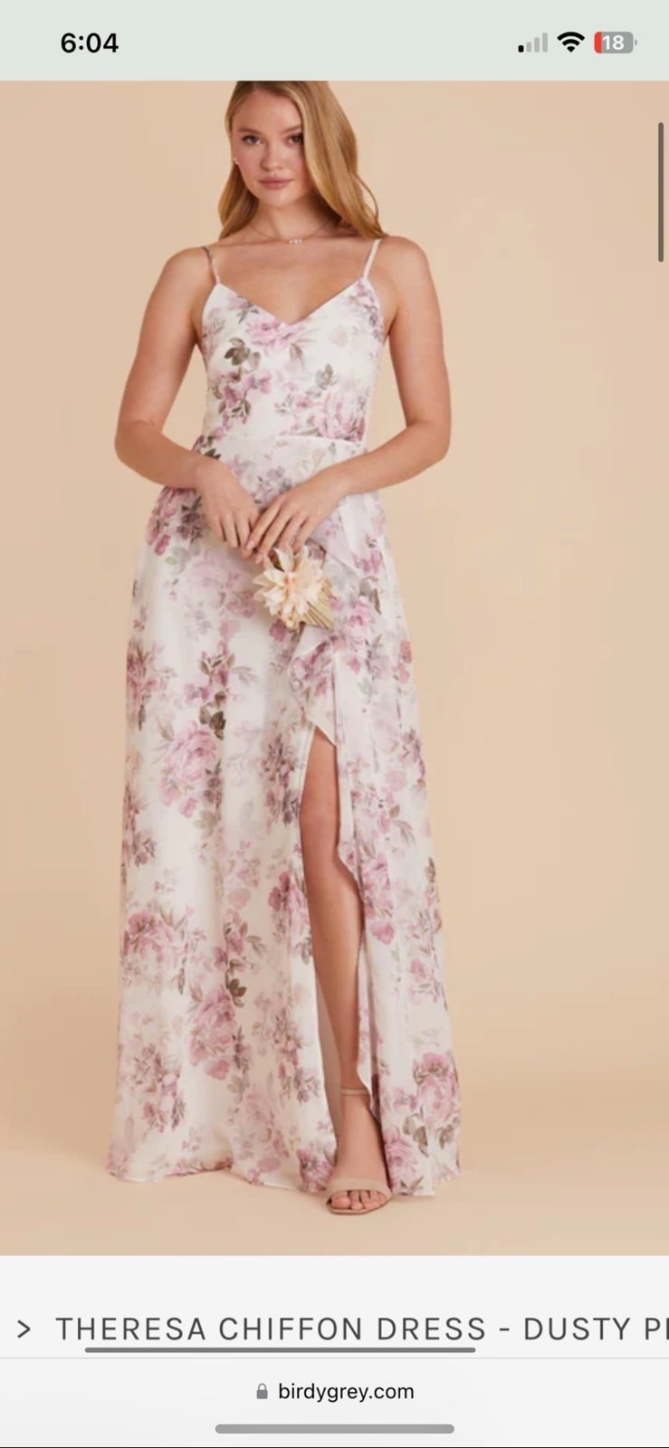 Side ribbon tiered chiffon long one-piece dress Maxi