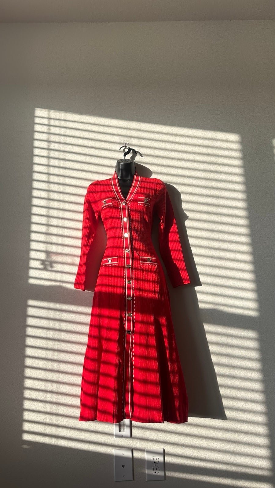 Sandro Esmeralda knit midi Dress
