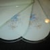 Reserved 7 vintage replacement glass shade panels for touch lamp