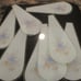 Reserved 7 vintage replacement glass shade panels for touch lamp