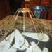 Reserved 7 vintage replacement glass shade panels for touch lamp