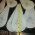 Reserved 7 vintage replacement glass shade panels for touch lamp