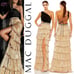 Mac Duggal 26742 Metallic One Shoulder Ruffle Tiered Gown Size 0 Gold Black