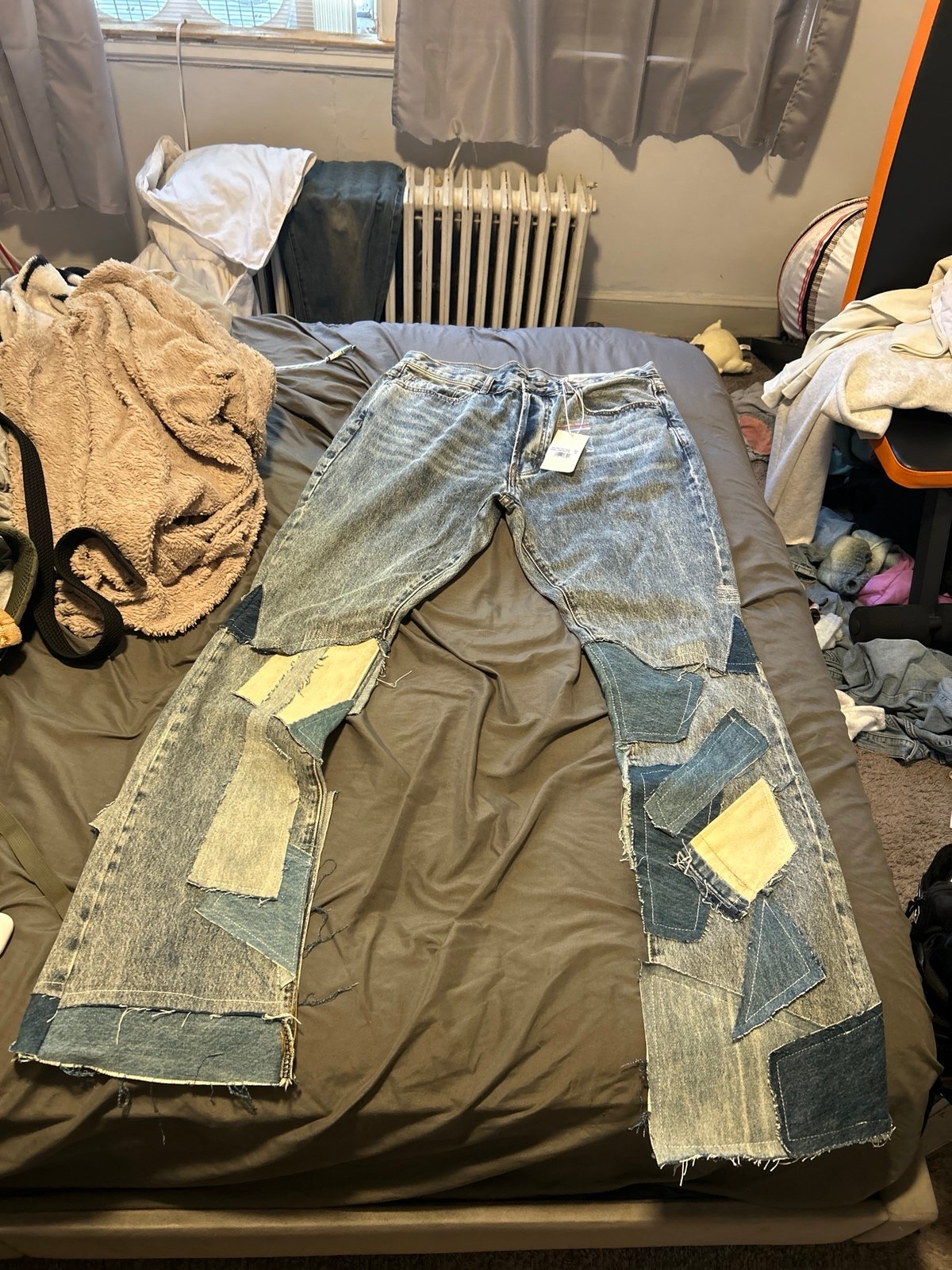Blue baggy jeans flarred from mnml
