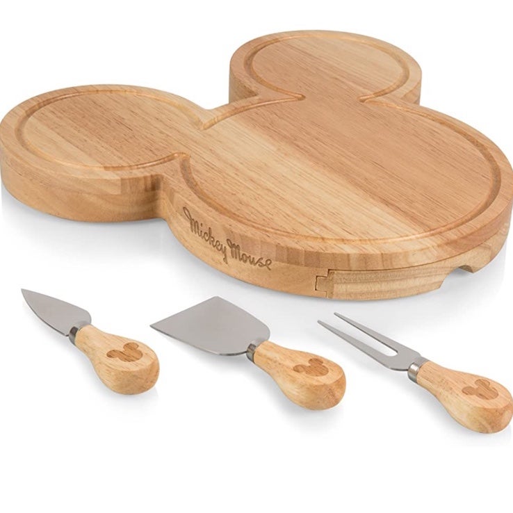 Mickey Mouse cheese tray and utensils