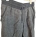 Athleta Womens 6 Gray Drawstring Cuffed Hem Cropped Ankle Bali Linen Pants