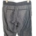 Athleta Womens 6 Gray Drawstring Cuffed Hem Cropped Ankle Bali Linen Pants