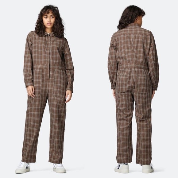 Brixton Mersey Coverall, Washed Brown & Black
